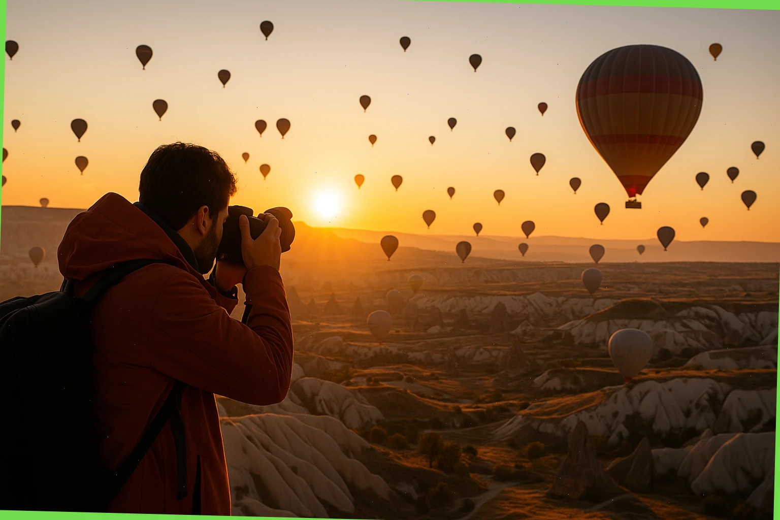 Kapadokya gün doğumu fototuru